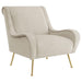 Ricci - Upholstered Saddle Arm Accent Chair - Simple Home Plus