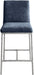 Reeves - Chenille Fabric Upholstered Counter Stool (Set of 2) - Silver Base - Simple Home Plus