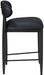 Riccio - Faux Leather Stool - Black Frame - Simple Home Plus