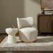 Elara - Velvet Upholstered Swivel Accent Chair - Stained Natural - Simple Home Plus