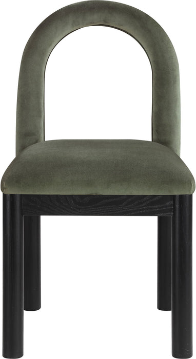 Conrad - Velvet Dining Chair With Black Legs - Simple Home Plus