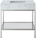 Marmo - Engineered Marble Bathroom Vanity With Chrome Base - Simple Home Plus
