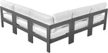 Nizuc - Outdoor Patio 5 Piece Modular Sectional With Gray Frame - Simple Home Plus