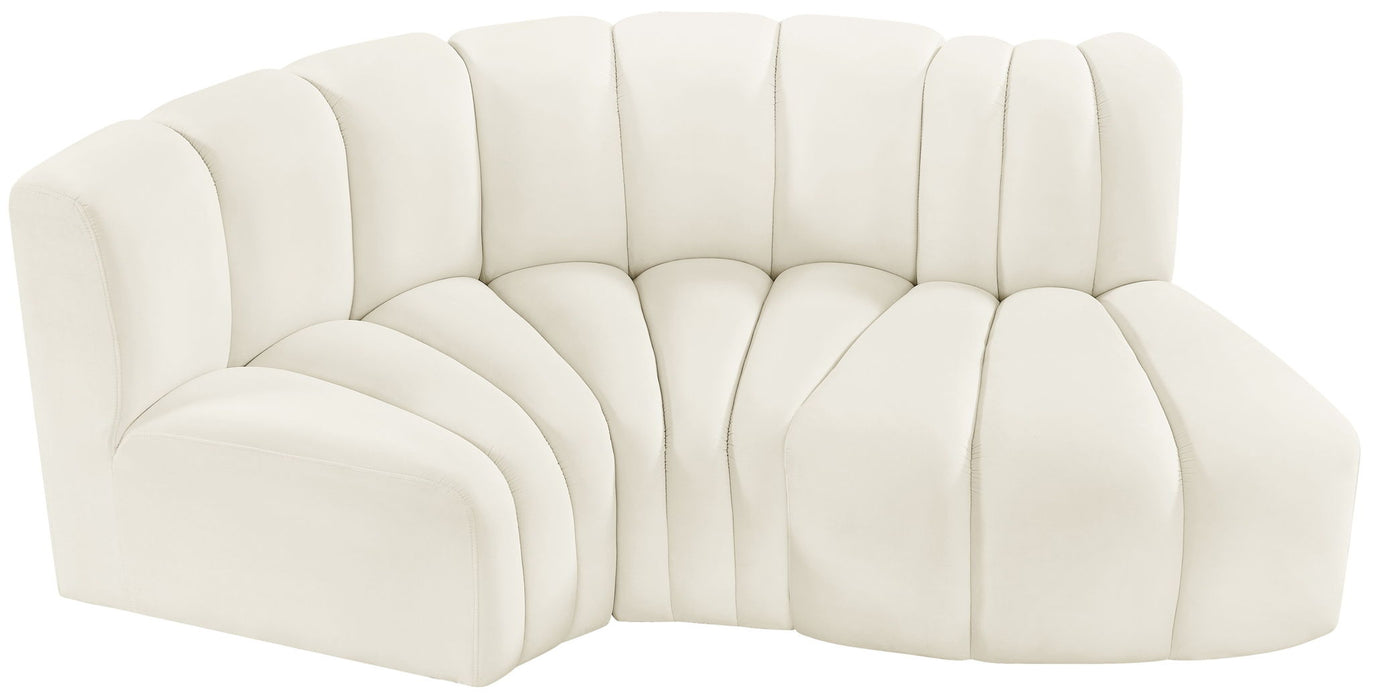 Arc - Velvet 3 Piece Modular L-Shaped Sofa - Simple Home Plus