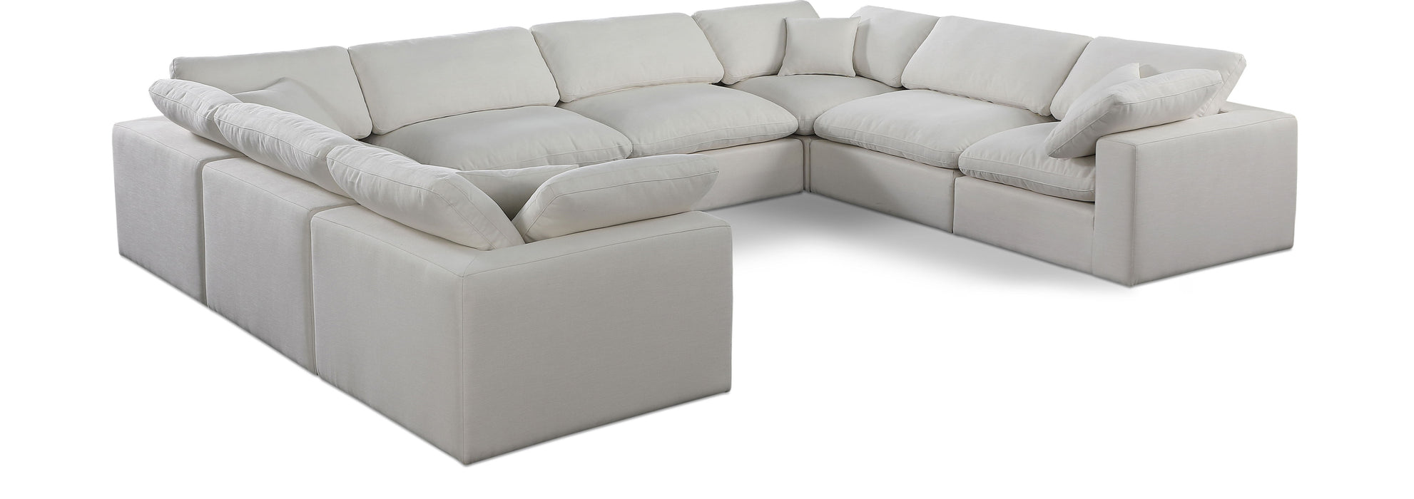 Comfy - 8 Piece Linen Modular Sectional - Simple Home Plus