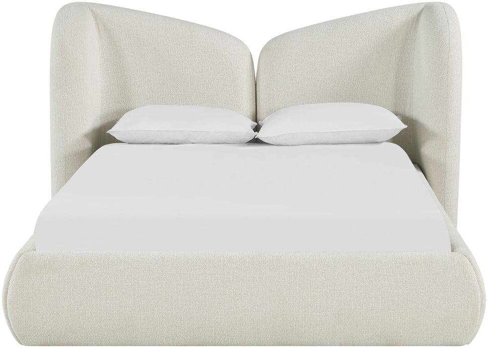 Elowen - Chenille Fabric Upholstered Bed - Simple Home Plus
