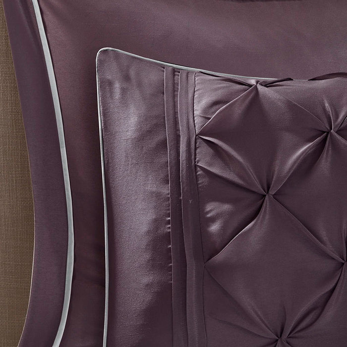 Joella - King 24 Piece Room In A Bag - Plum - Simple Home Plus