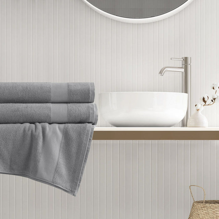 Premium Turkish Cotton 500GSM Plush 2 Piece XL Towel Set - Charcoal - Simple Home Plus