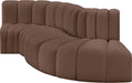 Arc - Faux Leather 4 Piece L-Shaped Modular Sofa - Simple Home Plus