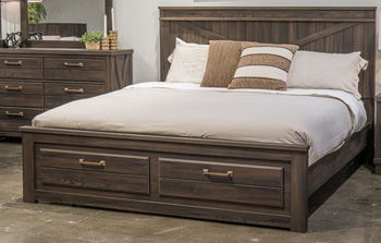Vonitta Bay - Queen Panel Rails - Dark Brown