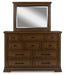 Taffenbrook - Medium Brown - Dresser And Mirror - Simple Home Plus