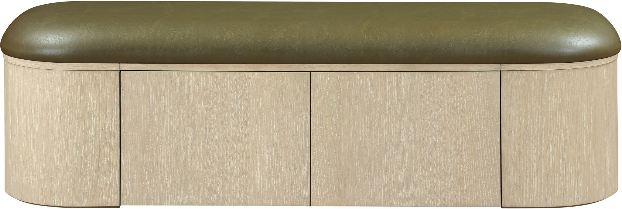 Velden - Upholstered Storage Bench With Stained Natural Base - Simple Home Plus