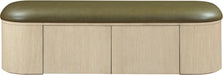 Velden - Upholstered Storage Bench With Stained Natural Base - Simple Home Plus