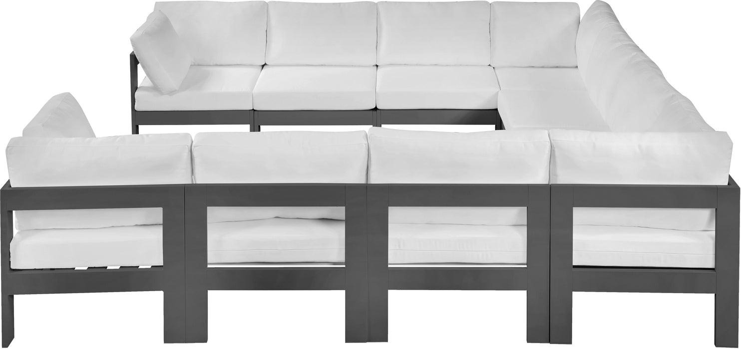 Nizuc - Outdoor Patio 10 Piece Modular Sectional With Gray Frame - Simple Home Plus