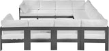 Nizuc - Outdoor Patio 10 Piece Modular Sectional With Gray Frame - Simple Home Plus
