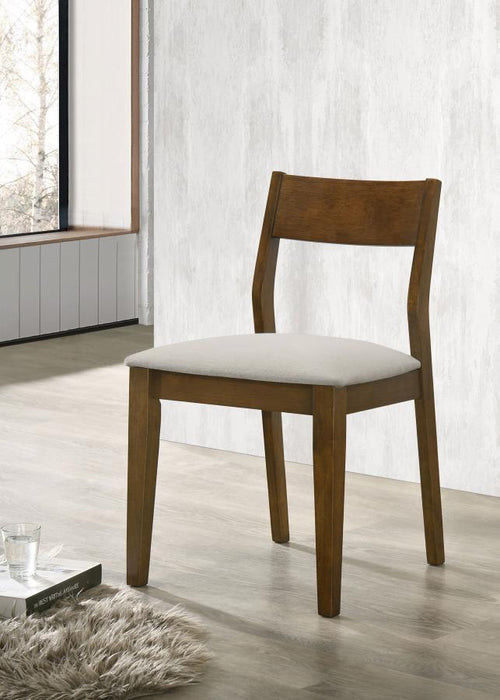 Almonte - Dining Chair Upholstered Seat (Set of 2) - Dark Brown - Simple Home Plus