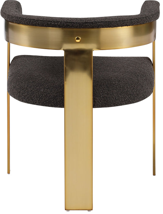 Romeo - Boucle Dining Chair With Gold Base (Set of 2) - Simple Home Plus