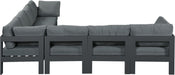 Nizuc - Outdoor Patio 7 Piece Modular Sectional With Gray Frame - Simple Home Plus