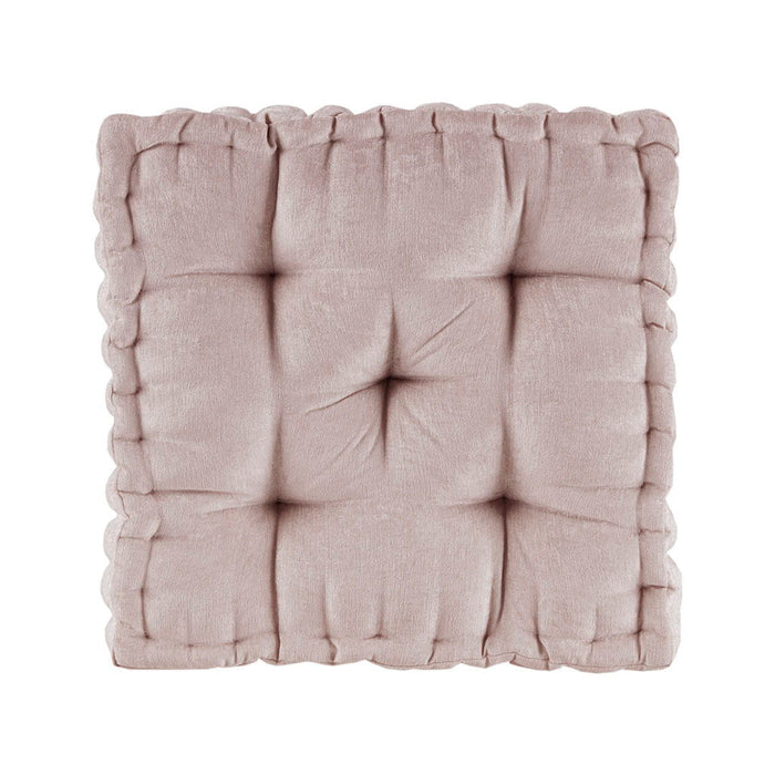 Azza - Poly Chenille Square Floor Pillow Cushion Compress Pack - Blush