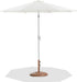 Fiji - Aluminum Patio Umbrella With Round Teak And White Base - Simple Home Plus
