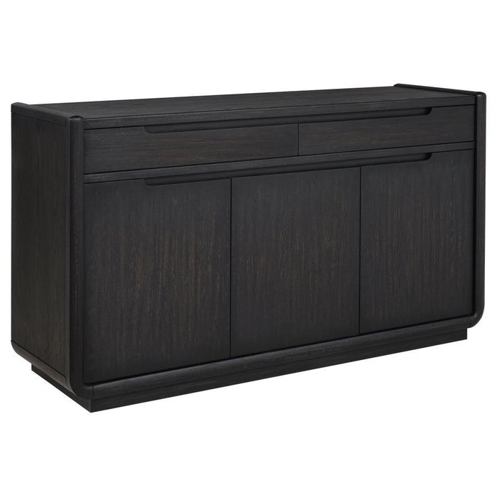 Leandro - 2-Drawer Dining Sideboard Server - Burnished Black - Simple Home Plus
