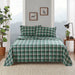 Flannel - 4 Piece Twin Sheet Set - Green Plaid - Simple Home Plus