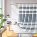 Spa Waffle - 108" x 72" Shower Curtain With 3M Treatment - Dark Blue - Simple Home Plus