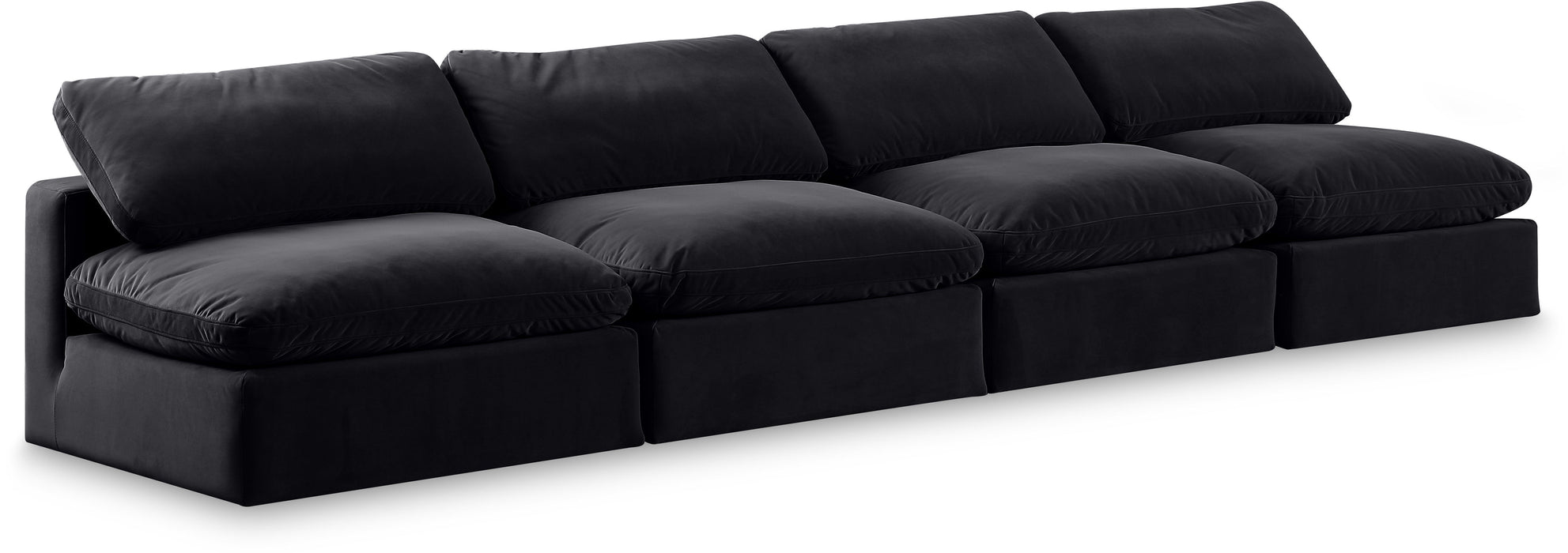 Comfy - Velvet Modular Armless Sofa 4 Seats - Simple Home Plus