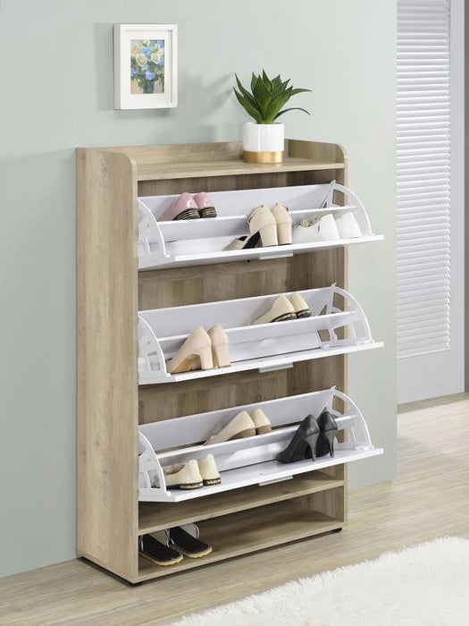 Denia - 3-Tier Engineered Wood Shoe Cabinet - Simple Home Plus