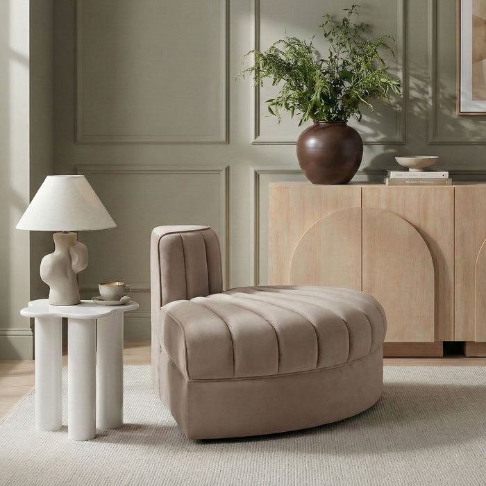 Rummi - Velvet Performance Fabric Upholstered Modular Chair - Simple Home Plus