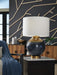 Adara - Metal Table Lamp - Blue / Gold Finish - Simple Home Plus