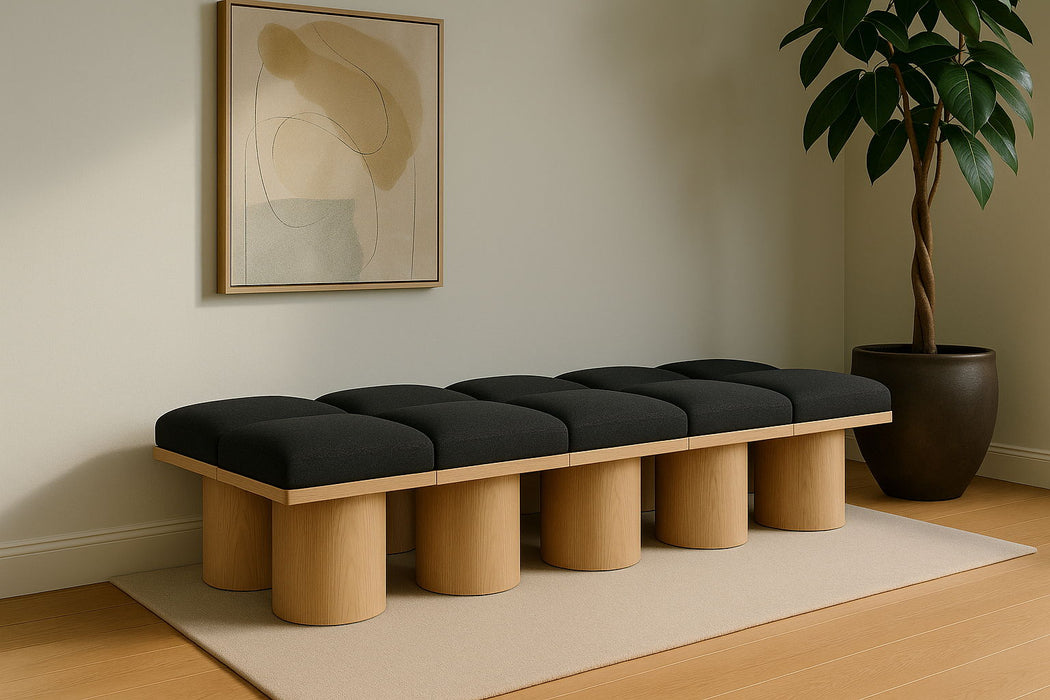 Pavilion - 10 Piece Modular Bench With Natural Base - Simple Home Plus