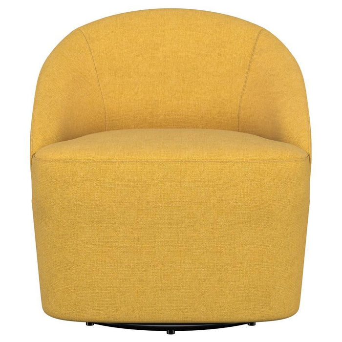 Leon - Upholstered Barrel Accent Swivel Chair - Simple Home Plus