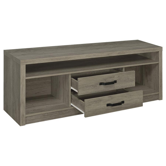 Burke - 2-Drawer Engineered Wood TV Stand - Gray Driftwood - Simple Home Plus
