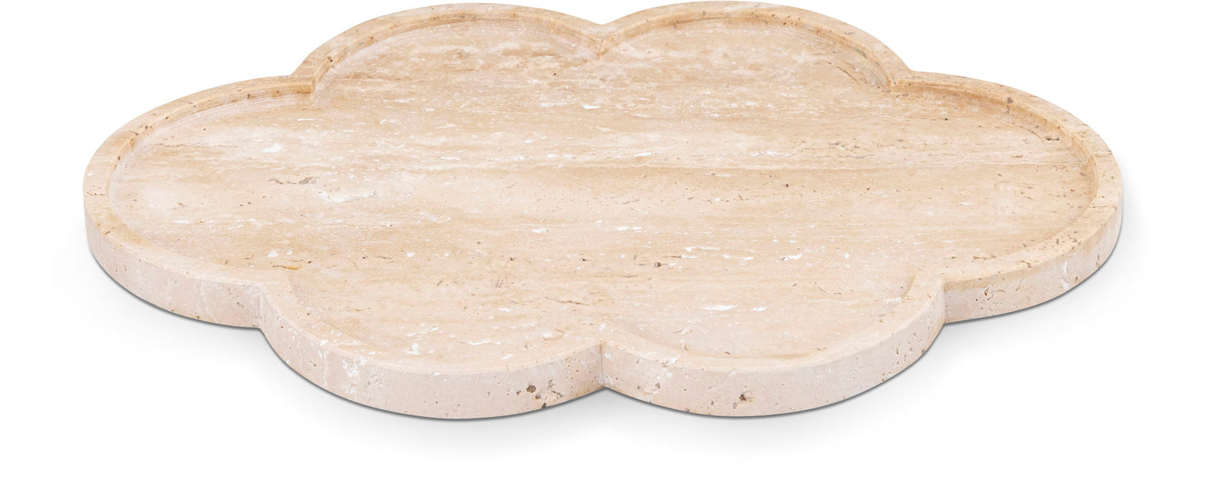 Rimini - Travertine Clover Shaped Tray - Natural - Simple Home Plus