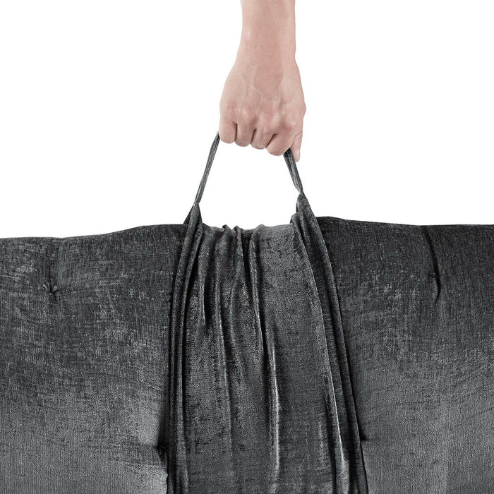 Edelia - Poly Lounge Floor Pillow Cushion - Charcoal - Simple Home Plus