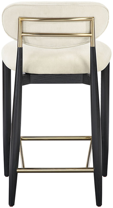 Riccio - Fabric Stool - Black Frame - Simple Home Plus