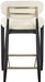 Riccio - Fabric Stool - Black Frame - Simple Home Plus