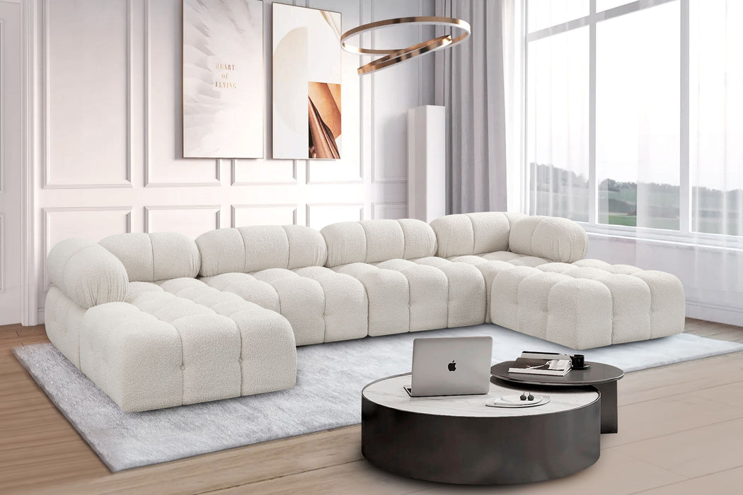 Ames - 6 Piece Fabric Modular U-Shaped Sectional - Simple Home Plus