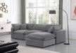 Comfy - 4 Piece Velvet Modular Sectional With Chaise - Simple Home Plus