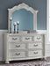 Montelaine - Antique White - Dresser And Mirror - Simple Home Plus