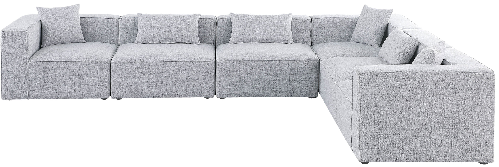Cube - Linen 6 Piece Modular Corner Sectional - Simple Home Plus