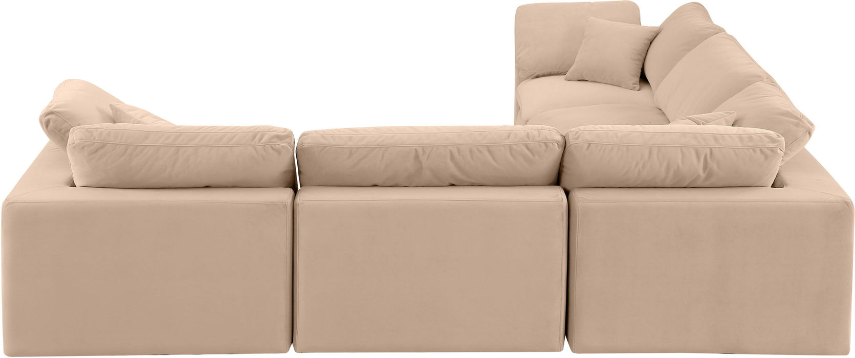 Comfy - 5 Piece Velvet Modular Corner Sectional - Simple Home Plus