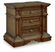 Frantanna - Three Drawer Night Stand - Brown - Simple Home Plus