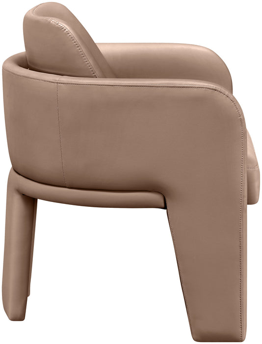Vanda - Vegan Leather Upholstered Dining Chair - Tan - Simple Home Plus