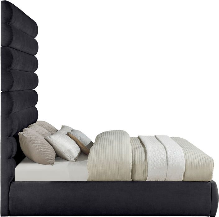 Adam - Chenille Fabric Bed With 89" Headboard - Simple Home Plus
