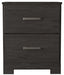 Belachime - Charcoal - Two Drawer Night Stand - Simple Home Plus