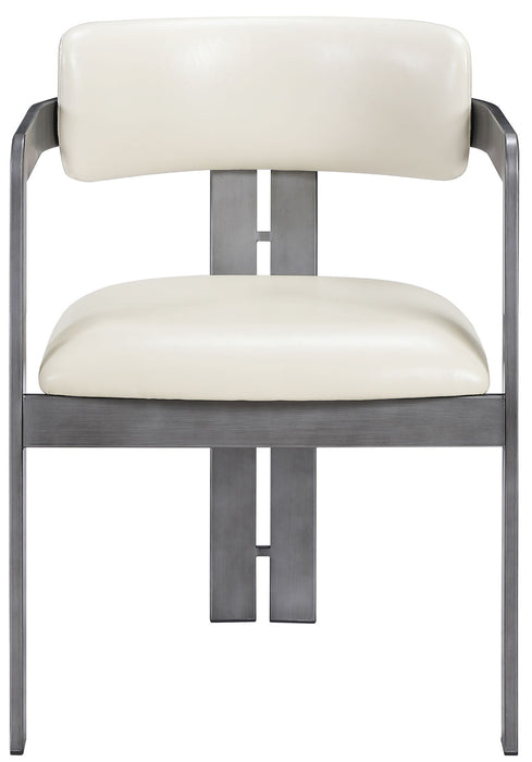 Aurum - Vegan Leather Upholstered Dining Chair With Gray Base (Set of 2) - Simple Home Plus