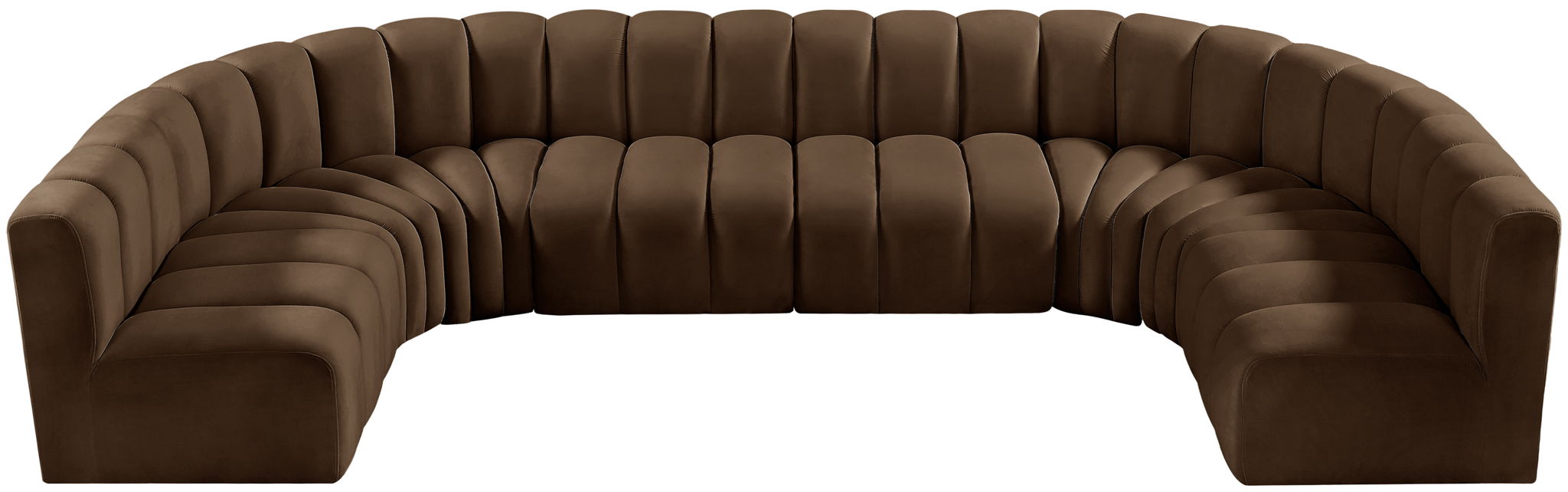 Arc - Velvet Modular U-Shaped Sectional - Simple Home Plus