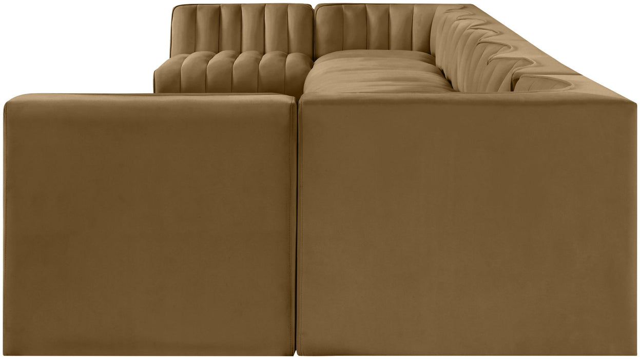 Rummi - Armless Velvet Performance Fabric Upholstered 9 Piece Modular Sectional - Simple Home Plus